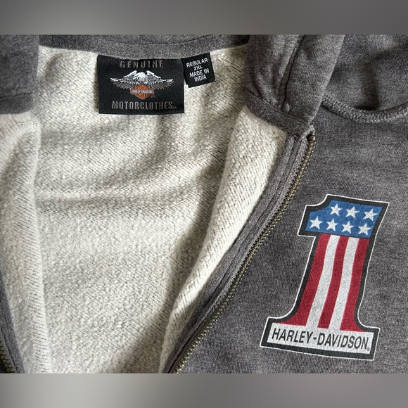 New w/o tags. Harley Davidson Men’s Classic #1 Race Graphic Hoodie. - Picture 2 of 6